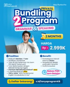 Private Bundling 2 Program (Grammar dan Speaking)