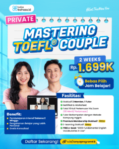 Private Mastering TOEFL Couple (2 Weeks)